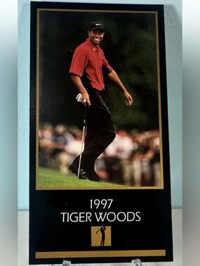 Tiger Woods 1997 Grand Slam Masters Collection Tallboy Rookie RC Golf Card Mint